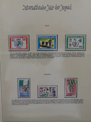Motiv Internationales Jahr der Jugend in 2 Lindner Vordrucken #LZ938