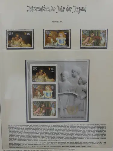 Motiv Internationales Jahr der Jugend in 2 Lindner Vordrucken #LZ938