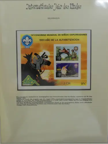 Motiv Internationales Jahr der Jugend in 2 Lindner Vordrucken #LZ938