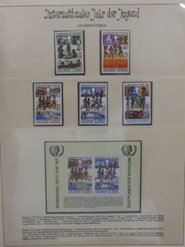 Motiv Internationales Jahr der Jugend in 2 Lindner Vordrucken #LZ938
