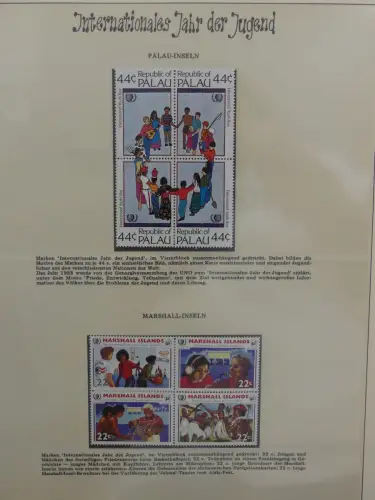 Motiv Internationales Jahr der Jugend in 2 Lindner Vordrucken #LZ938