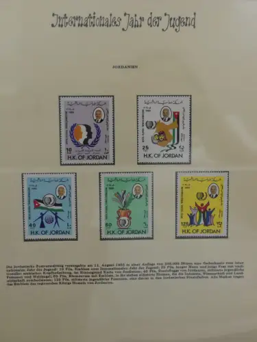 Motiv Internationales Jahr der Jugend in 2 Lindner Vordrucken #LZ938