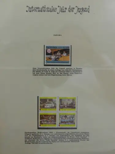Motiv Internationales Jahr der Jugend in 2 Lindner Vordrucken #LZ938