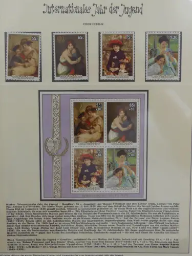 Motiv Internationales Jahr der Jugend in 2 Lindner Vordrucken #LZ938