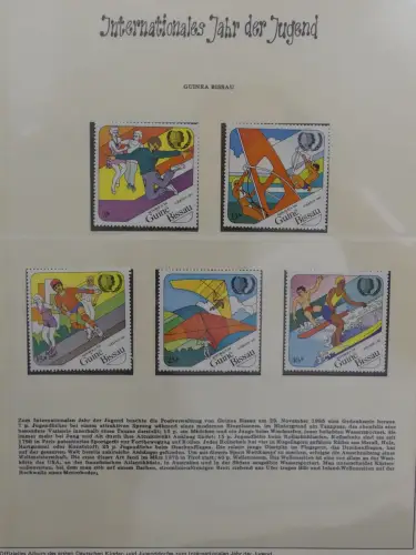 Motiv Internationales Jahr der Jugend in 2 Lindner Vordrucken #LZ938