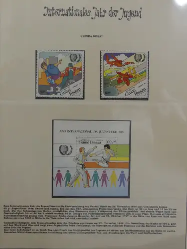 Motiv Internationales Jahr der Jugend in 2 Lindner Vordrucken #LZ938