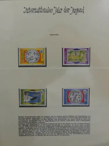 Motiv Internationales Jahr der Jugend in 2 Lindner Vordrucken #LZ938