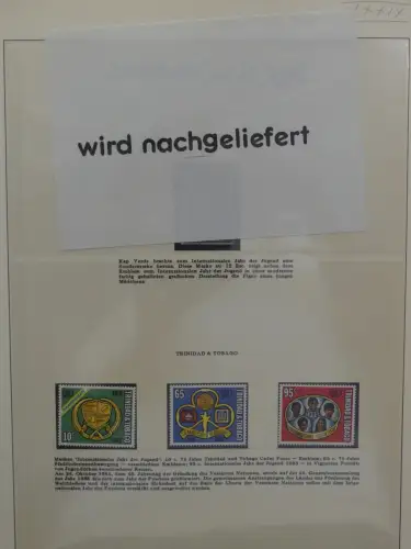 Motiv Internationales Jahr der Jugend in 2 Lindner Vordrucken #LZ938