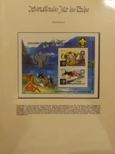 Motiv Internationales Jahr der Jugend in 2 Lindner Vordrucken #LZ938