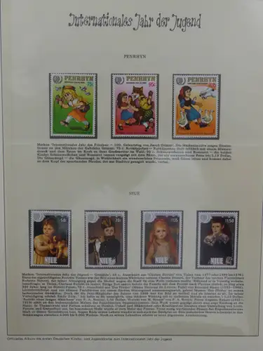 Motiv Internationales Jahr der Jugend in 2 Lindner Vordrucken #LZ938