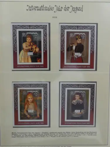 Motiv Internationales Jahr der Jugend in 2 Lindner Vordrucken #LZ938