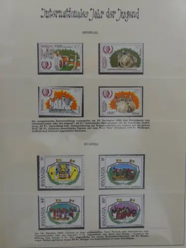 Motiv Internationales Jahr der Jugend in 2 Lindner Vordrucken #LZ938