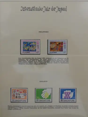 Motiv Internationales Jahr der Jugend in 2 Lindner Vordrucken #LZ938