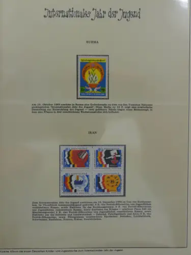 Motiv Internationales Jahr der Jugend in 2 Lindner Vordrucken #LZ938