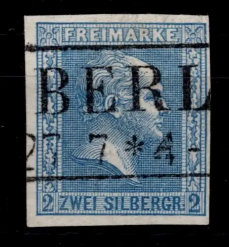 Preußen 11 a gestempelt mit Vorphila-Stempel, signiert Bürger #OP492
