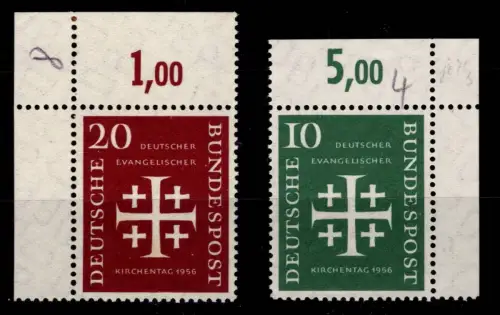 BRD Bund 235-236 postfrisch vom Eckrand #OJ953