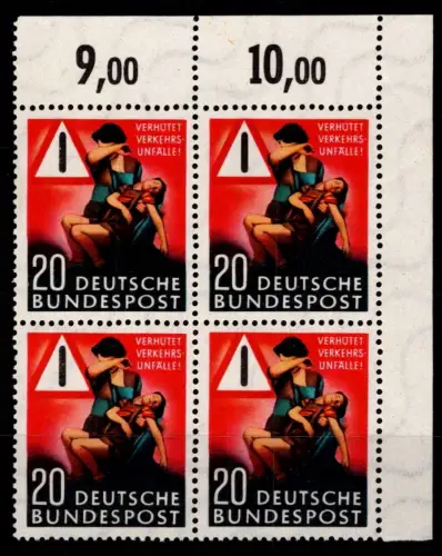 BRD Bund 162 postfrisch als 4er Block vom Eckrand #OJ969
