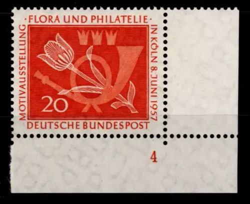 BRD Bund 254 FN postfrisch vom Eckrand, Formnummer 4 #OJ939