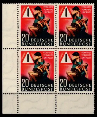 BRD Bund 162 postfrisch als 4er Block vom Eckrand #OJ970