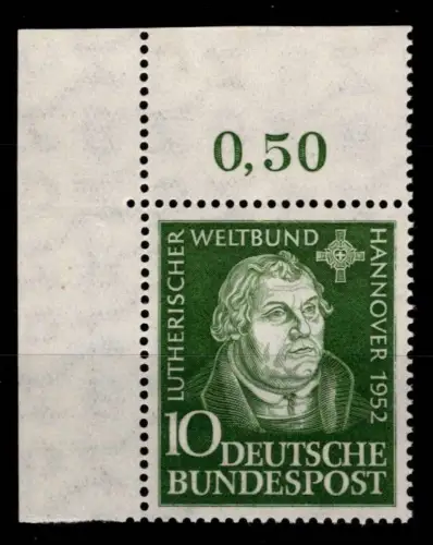BRD Bund 149 postfrisch vom Eckrand #OJ975