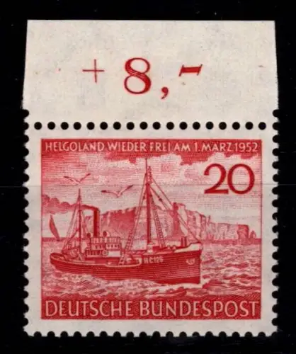 BRD Bund 152 postfrisch vom Oberrand #OJ978