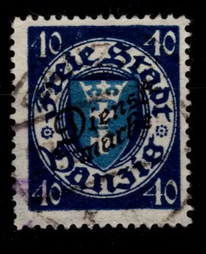 Danzig Dienstmarken 49 a gestempelt geprüft Gruber BPP #OJ872