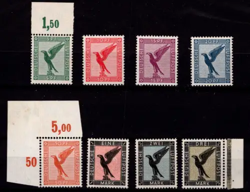 Deutsches Reich 378-384 postfrisch etliche geprüft Schlegel BPP #OJ883