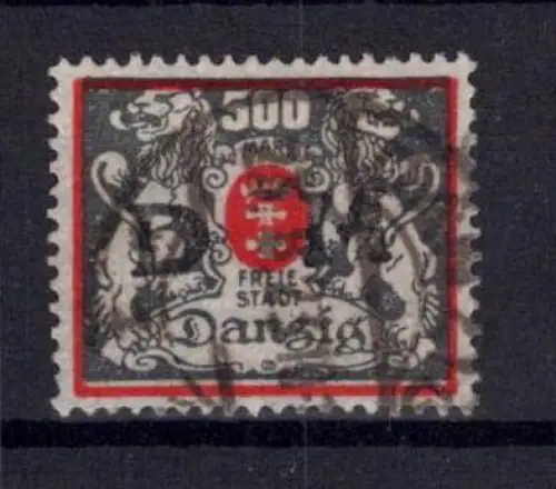 Danzig Dienstmarken 39 gestempelt neues Attest Gruber BPP #OJ859