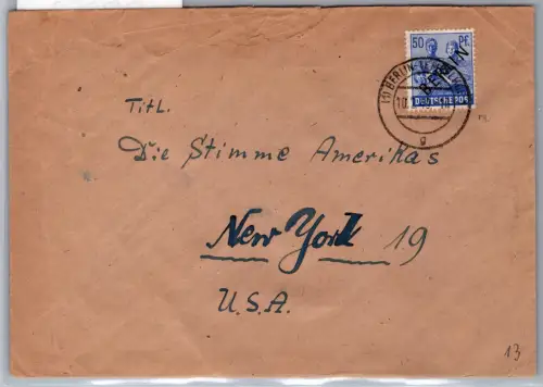 Berlin 13 auf Brief als Einzelfrankatur gepr. Schlegel BPP #OR052