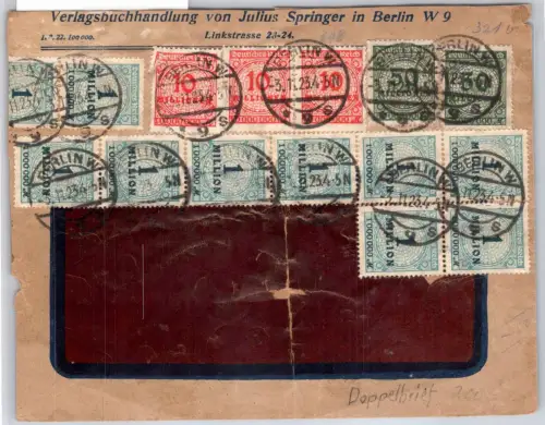 Deutsches Reich 313, 318, 321 auf Brief Mischfrankatur #OP698