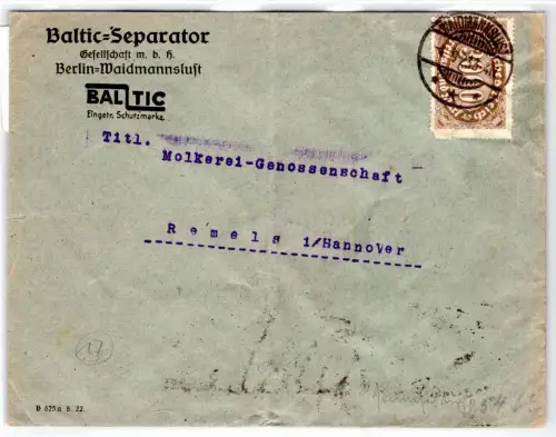 Deutsches Reich 254 auf Brief Mehrfachfrankatur #OP678