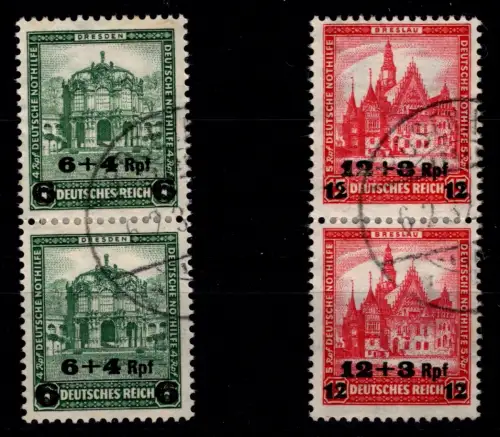 Deutsches Reich 463-364 gestempelt im senkrechten Paar #OP783