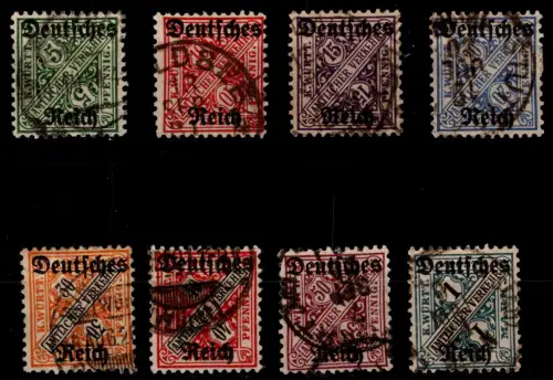 Deutsches Reich Dienstmarken D 57-64 gestempelt #OP508