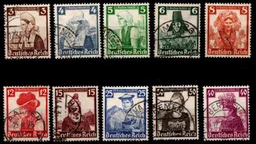 Deutsches Reich 588-597 gestempelt #OP560