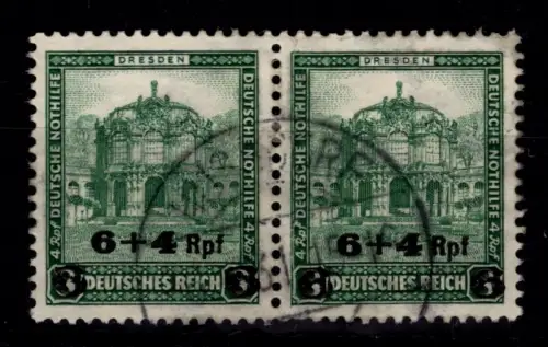 Deutsches Reich 463 gestempelt als Paar #OP799