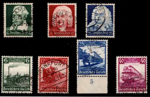 Deutsches Reich 573-575, 580-583 gestempelt #OP589