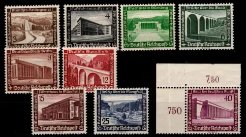 Deutsches Reich 634-642 mit Falz #OP575