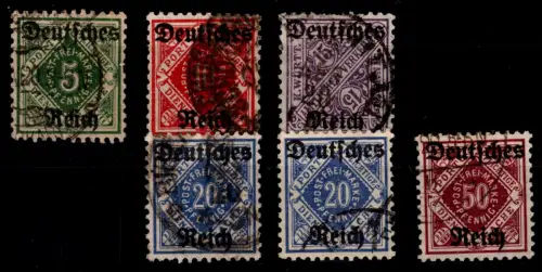 Deutsches Reich Dienstmarken D 52-56 gestempelt #OP509