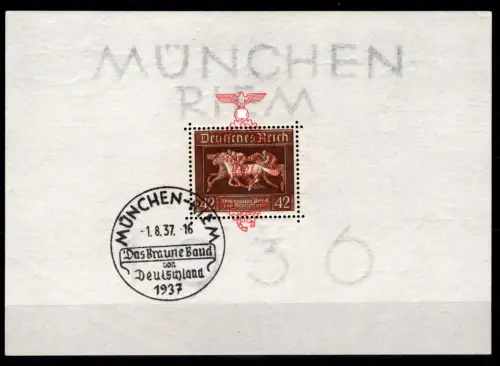 Deutsches Reich Block 10 gestempelt mit Sonderstempel Ersttag #OP568