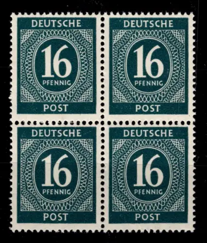 Alliierte Besetzung 923 b postfrisch 4er Block, geprüft Arge #OR331