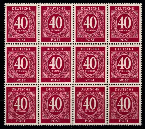 Alliierte Besetzung 929 b postfrisch 12er Block, geprüft Arge #OR381