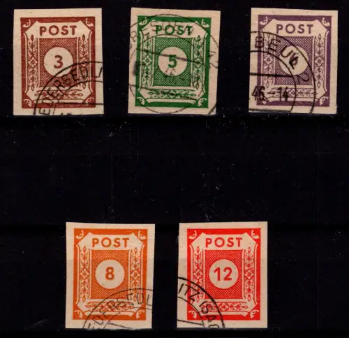 SBZ 56 a U-60 a U gestempelt alle geprüft BPP #OR387