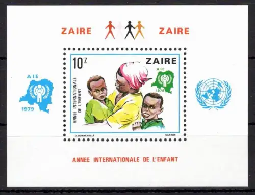 Zaire (Kongo) Block 29 postfrisch Unicef #OE260