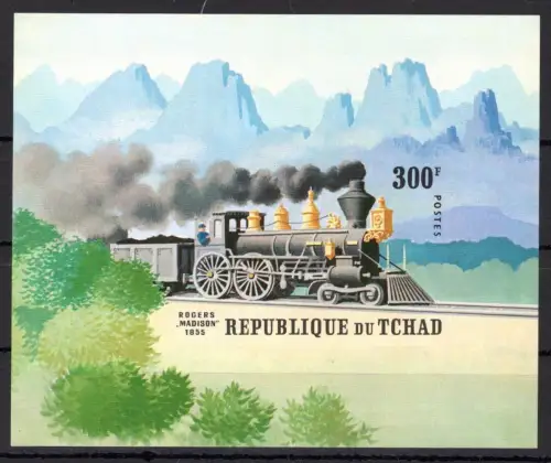 Tschad Block 43 B postfrisch Eisenbahn #OE284