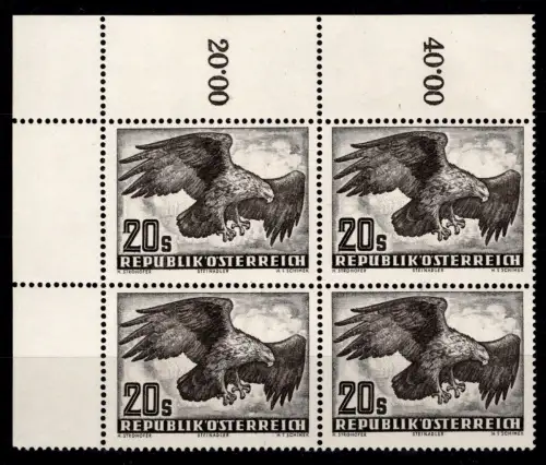 Österreich 968 y postfrisch 4er Block Eckrand ol #OM561