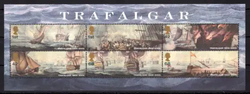 Großbritannien Block 28 postfrisch Schlacht von Trafalgar #OE307