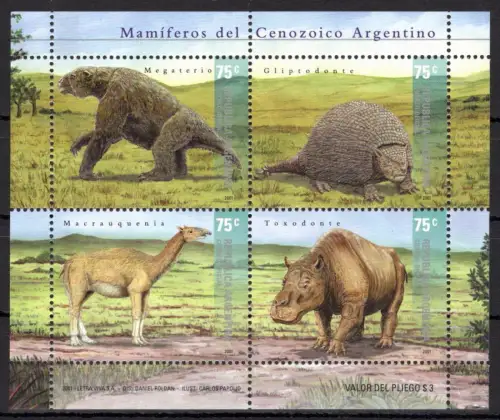 Argentinien Block 73 postfrisch Dinosaurier #OE259