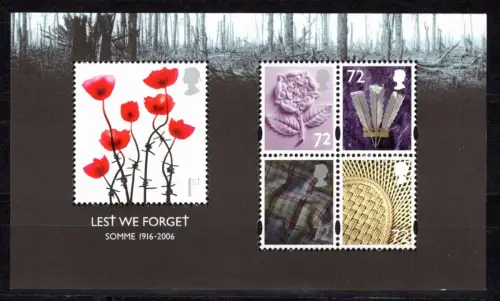 Großbritannien Block 33 postfrisch Somme-Schlacht #OE310