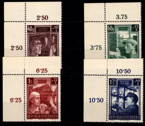 Österreich 960-963 postfrisch Eckrand ol #OM565