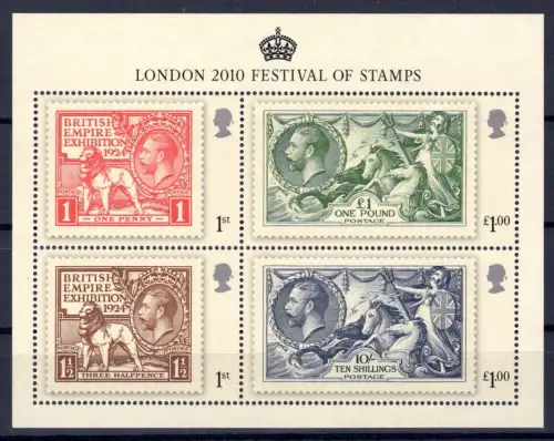 Großbritannien Block 57 postfrisch Briefmarkenausstellung #OE314